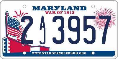 MD license plate 2AJ3957