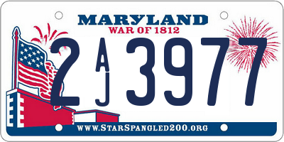 MD license plate 2AJ3977