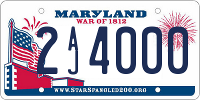 MD license plate 2AJ4000