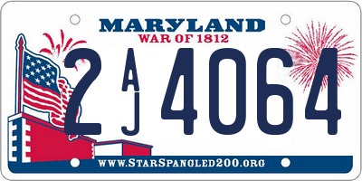 MD license plate 2AJ4064