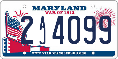MD license plate 2AJ4099