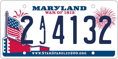 MD license plate 2AJ4132