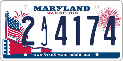 MD license plate 2AJ4174