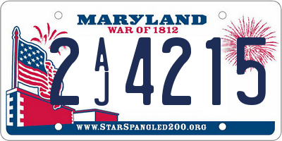 MD license plate 2AJ4215