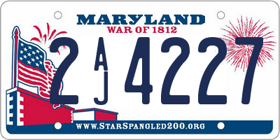 MD license plate 2AJ4227