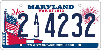 MD license plate 2AJ4232