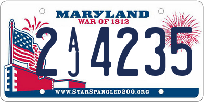 MD license plate 2AJ4235
