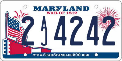 MD license plate 2AJ4242