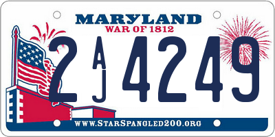 MD license plate 2AJ4249