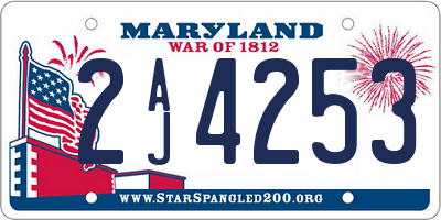 MD license plate 2AJ4253