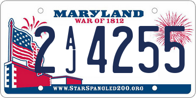 MD license plate 2AJ4255