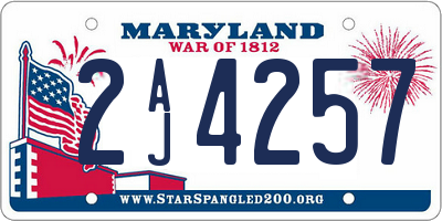 MD license plate 2AJ4257