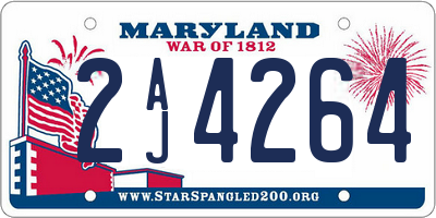 MD license plate 2AJ4264
