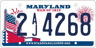 MD license plate 2AJ4268