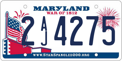 MD license plate 2AJ4275