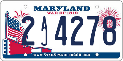 MD license plate 2AJ4278