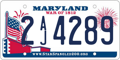 MD license plate 2AJ4289