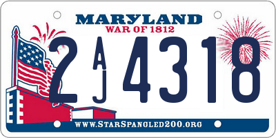 MD license plate 2AJ4318