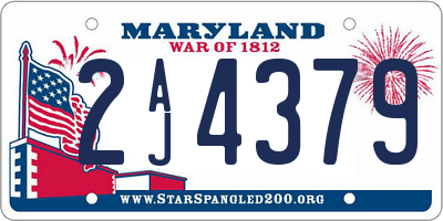 MD license plate 2AJ4379