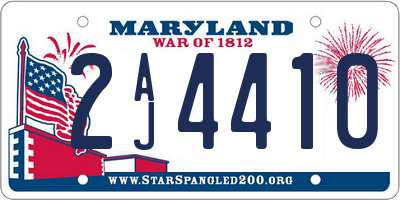 MD license plate 2AJ4410