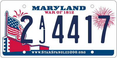 MD license plate 2AJ4417