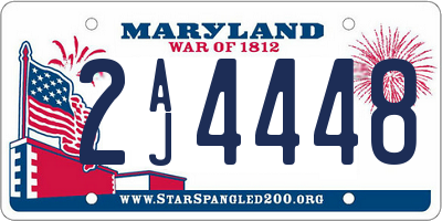 MD license plate 2AJ4448
