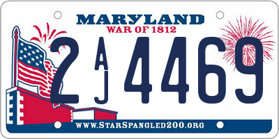 MD license plate 2AJ4469