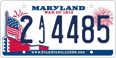 MD license plate 2AJ4485