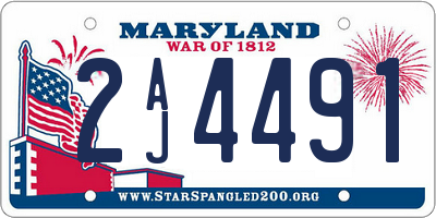 MD license plate 2AJ4491