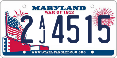 MD license plate 2AJ4515