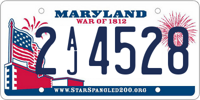 MD license plate 2AJ4528