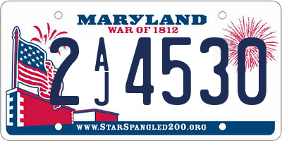 MD license plate 2AJ4530