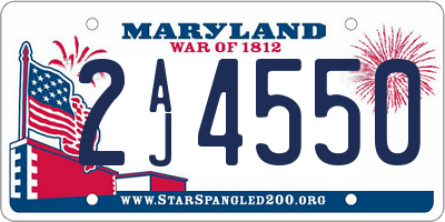 MD license plate 2AJ4550