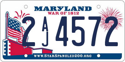 MD license plate 2AJ4572
