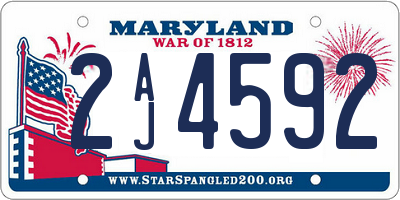 MD license plate 2AJ4592