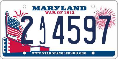 MD license plate 2AJ4597
