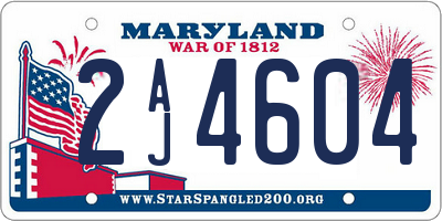 MD license plate 2AJ4604