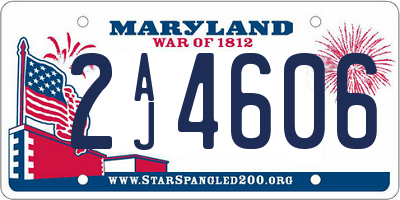 MD license plate 2AJ4606