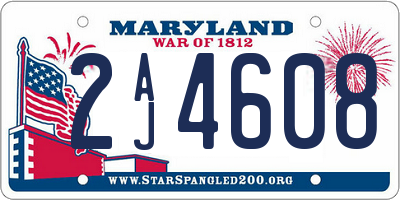 MD license plate 2AJ4608