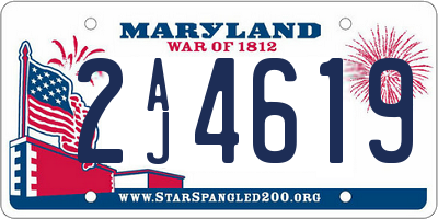 MD license plate 2AJ4619
