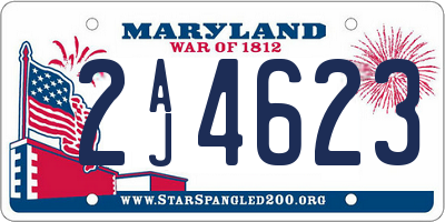 MD license plate 2AJ4623