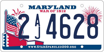 MD license plate 2AJ4628