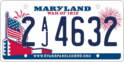 MD license plate 2AJ4632