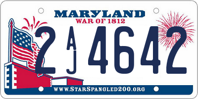 MD license plate 2AJ4642