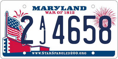 MD license plate 2AJ4658