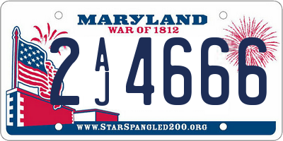 MD license plate 2AJ4666