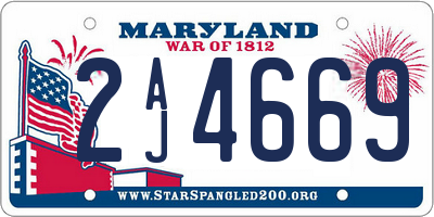 MD license plate 2AJ4669
