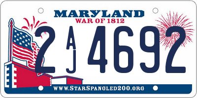 MD license plate 2AJ4692