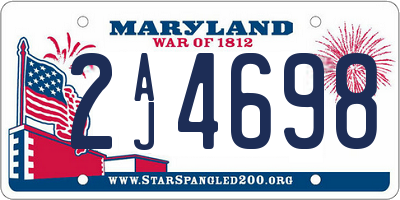 MD license plate 2AJ4698