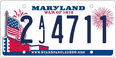 MD license plate 2AJ4711